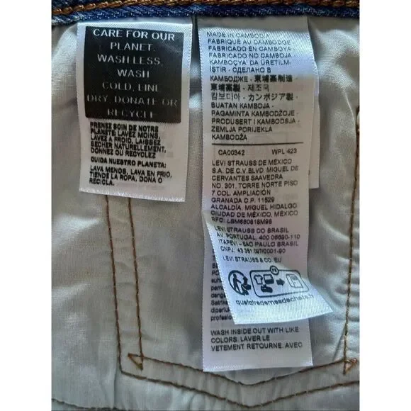 ❤️Levi’s NWT Iconic Long Contrast Denim Skirt - Picture 13 of 13